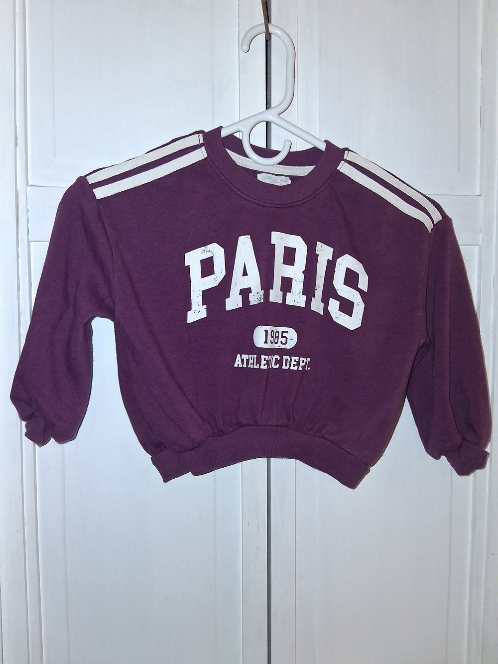 Grayson Mini Paris Athletic Dept Sweatshirt Girls 4T Purple & White
